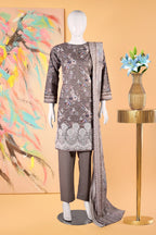 Floral Mirage Twilight  - 3 Piece Cotton Stitched Suit 15D0114