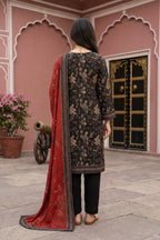 Velmora Noir – 3 Piece Stitched Viscose Linen Suit 1512303