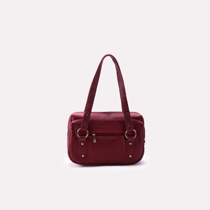 Casual Shoulder Bags Maroon 0331489