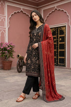 Velmora Noir – 3 Piece Stitched Viscose Linen Suit 1512303
