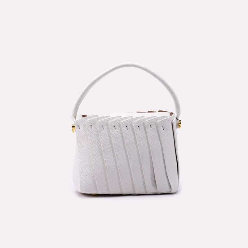 White Casual Hand Bags 0322019
