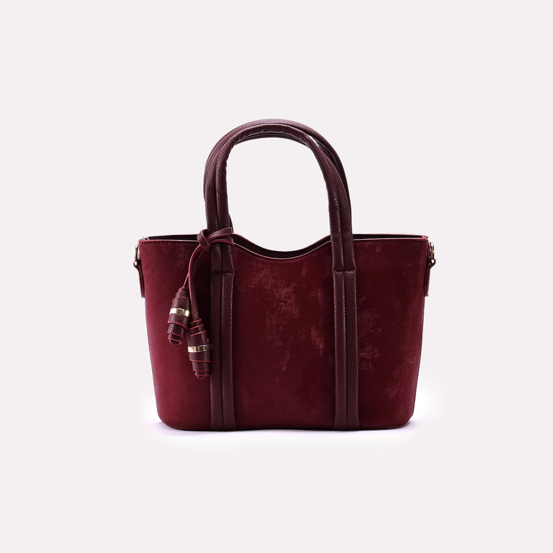 Casual Hand Bag Maroon 0322265