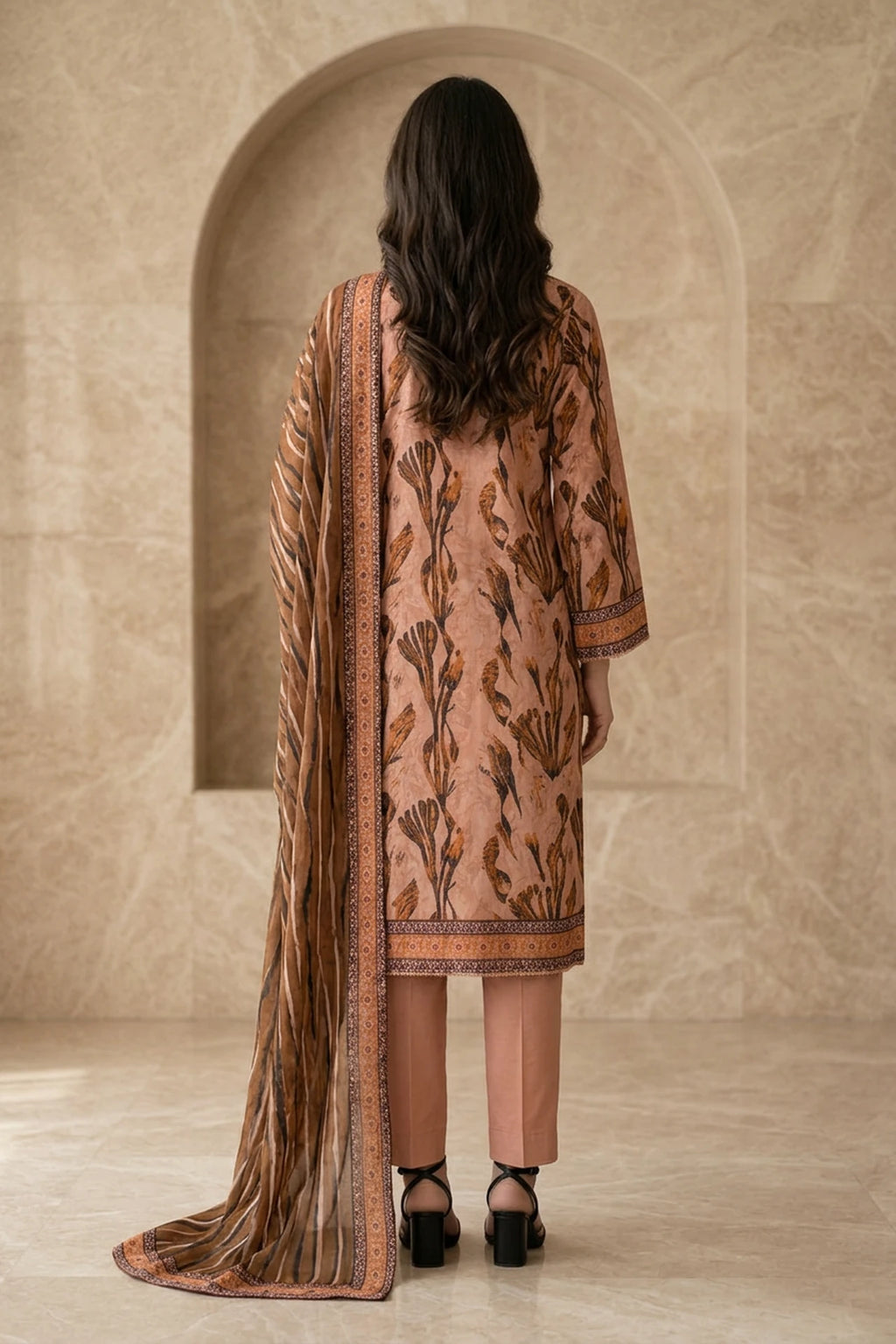 Rosavelle Mist – 3 Piece Stitched Viscose Linen Suit 1512304