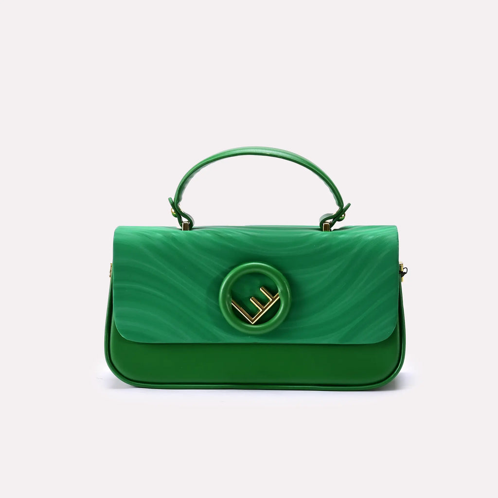 Casual Hand Bags Green 0322156