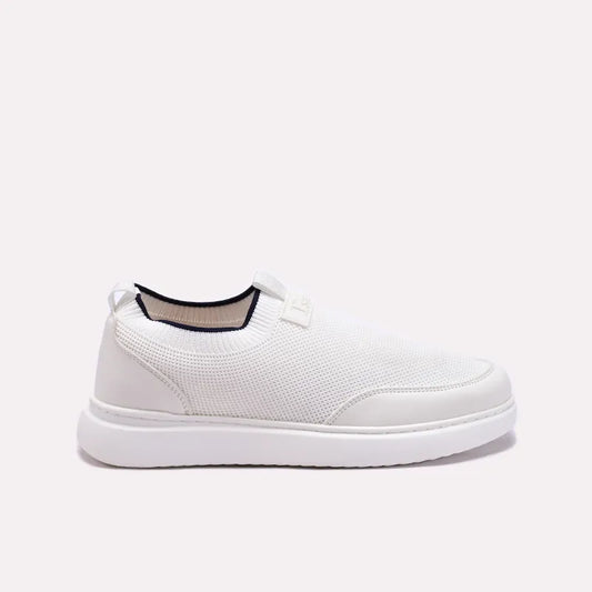 White Mens Slip On Sneakers 0120608