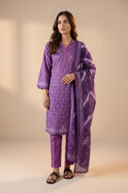 Aurelia Purple – 3 Piece Lawn Stitched Suit 15D0152