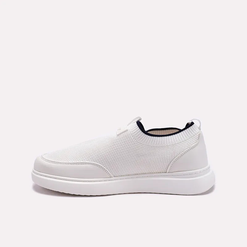 White Mens Slip On Sneakers 0120608