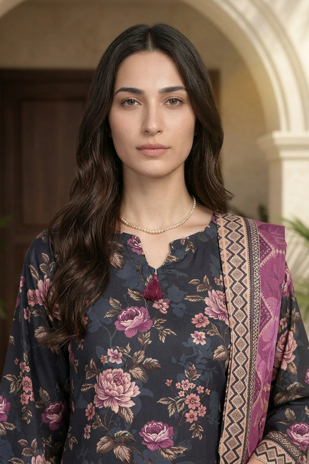 Tavira Tales – 3 Piece Stitched Viscose Linen Suit 1512305