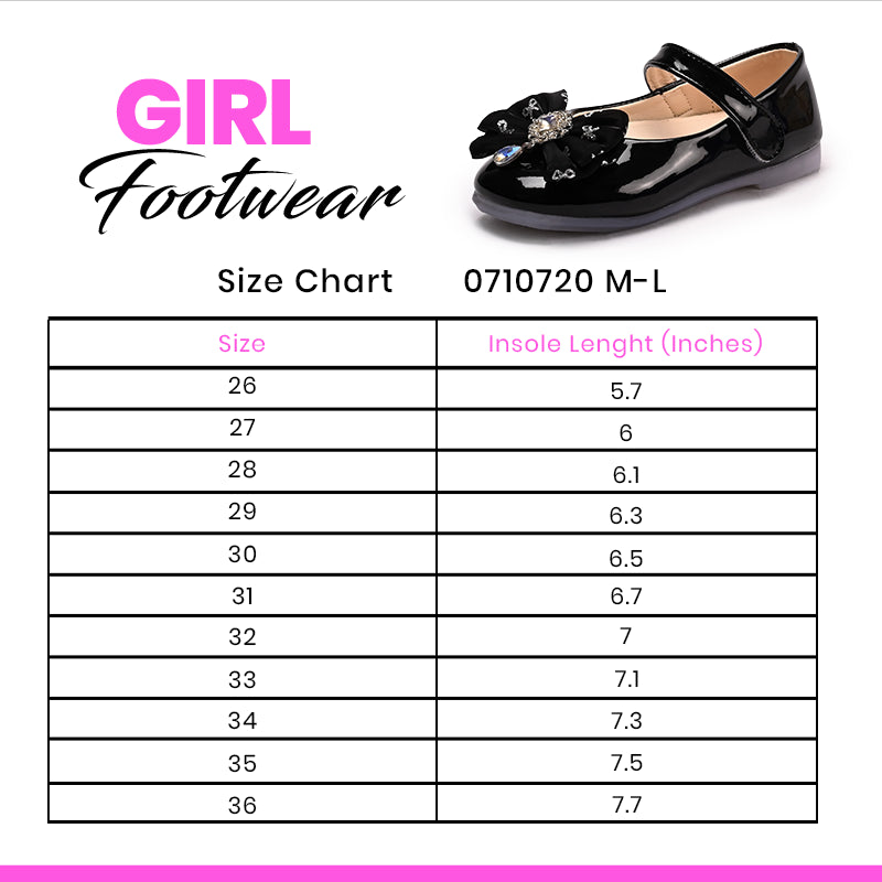 Girl Casual Pumps Black 0710720