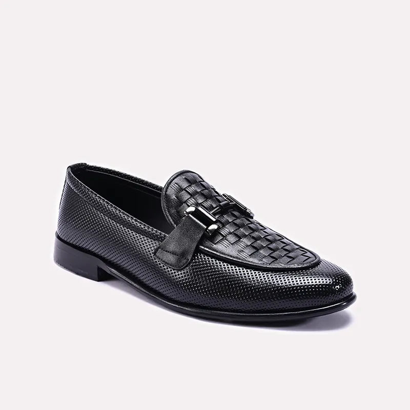 Black Horsebit Slip On Dress Shoes 0111311
