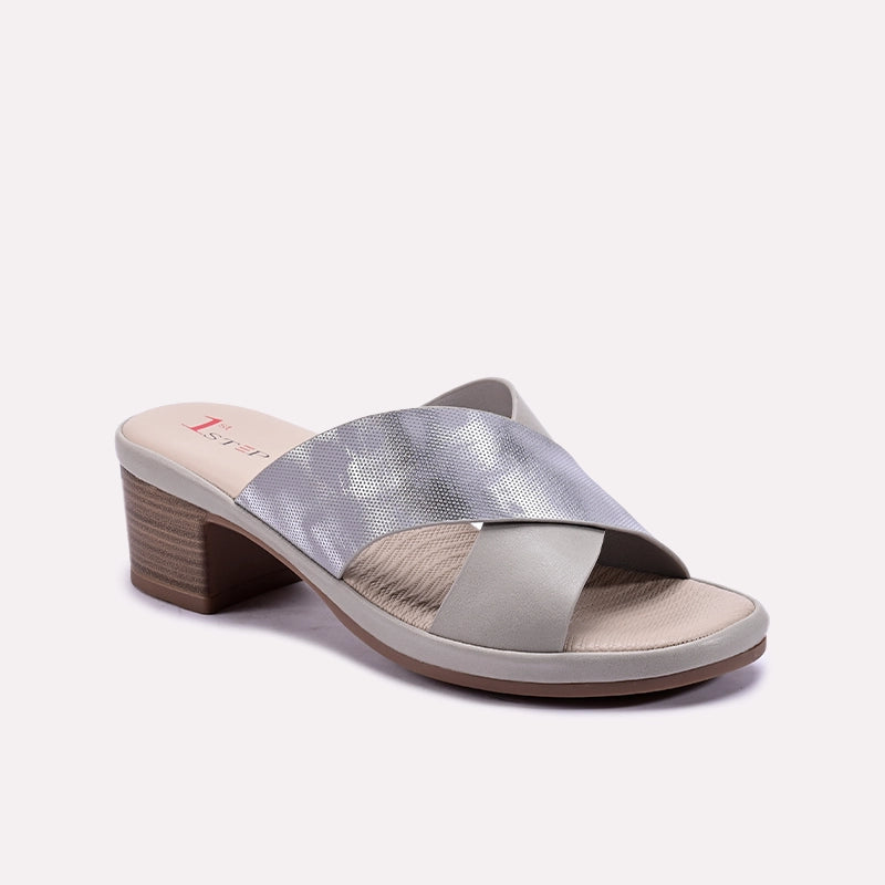 Gray Heel Slippers