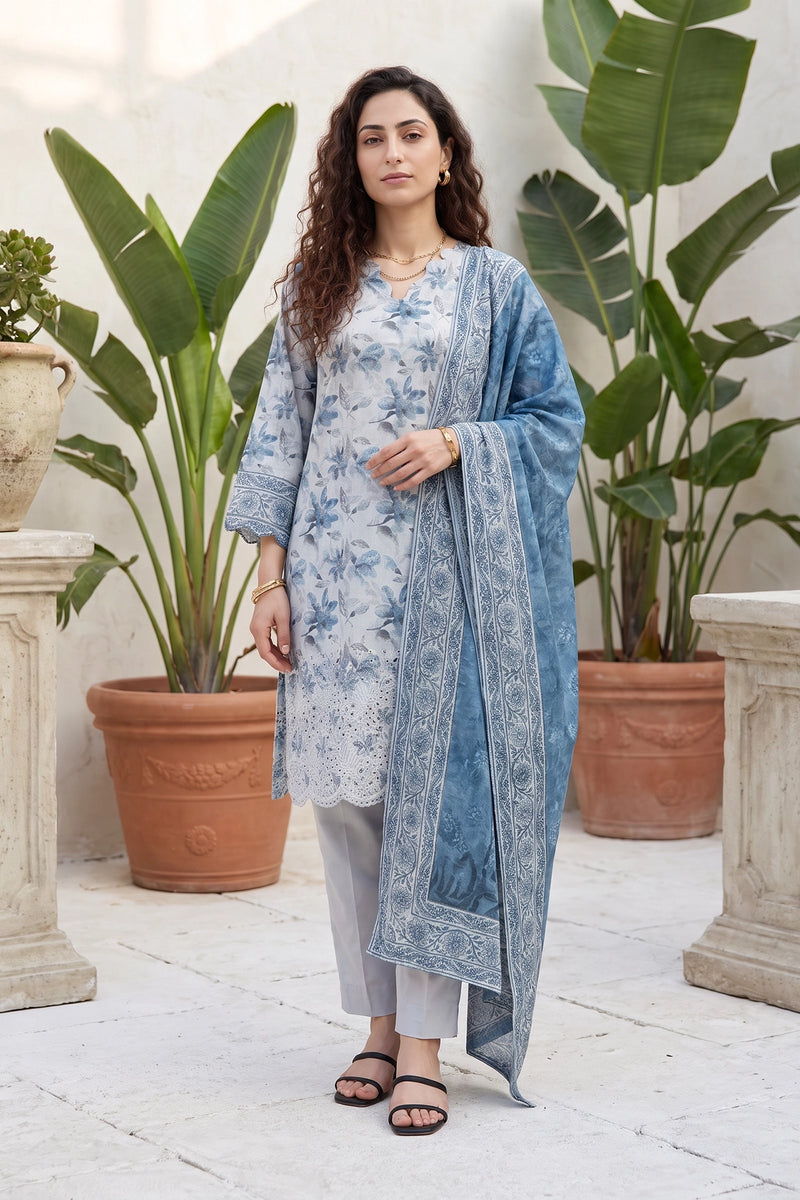 Amara - 3 Piece Stitched Lawn Suit 15D0097
