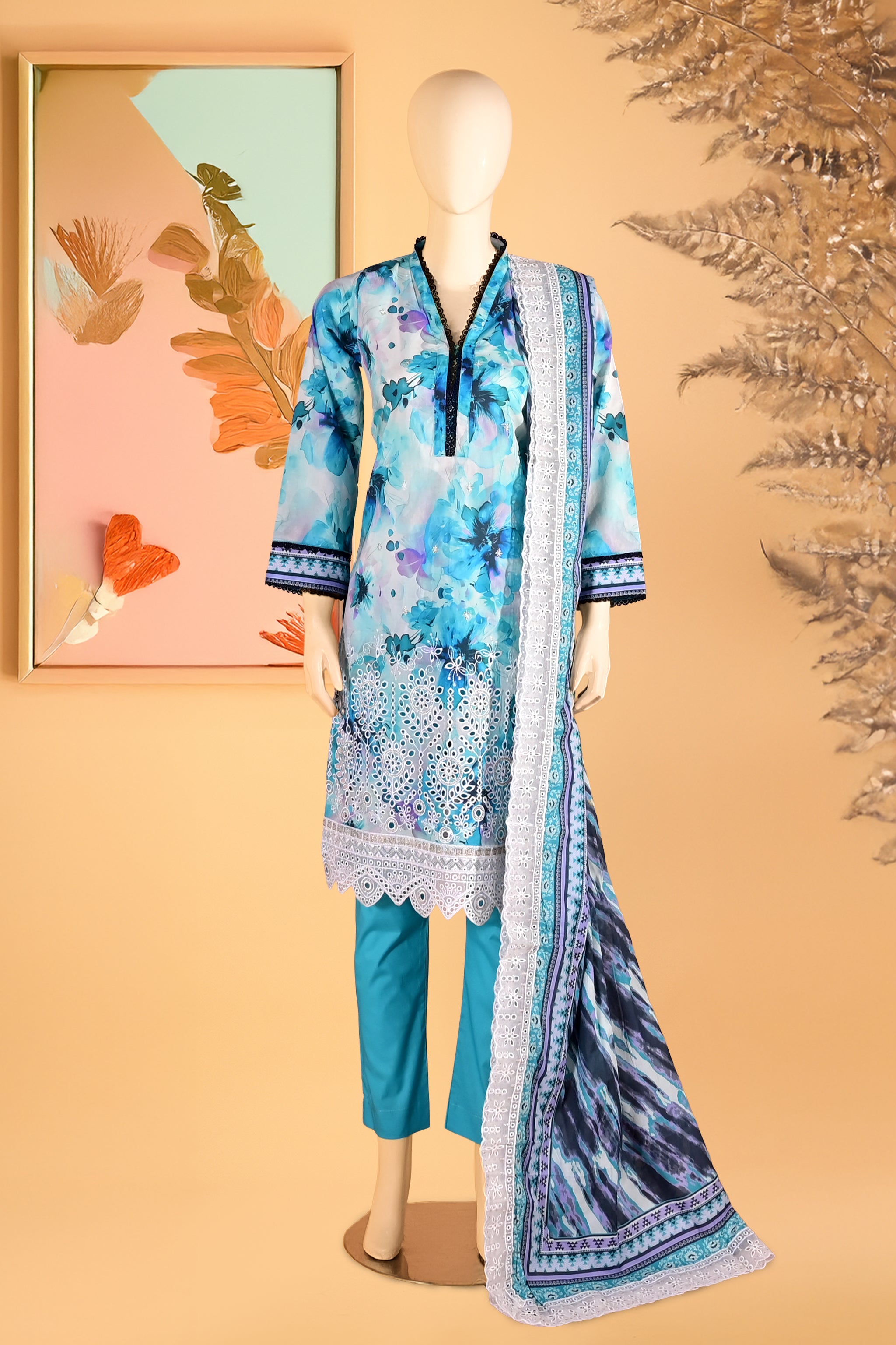 Serenelle – 3 Piece Stitched Lawn Suit 15R1145