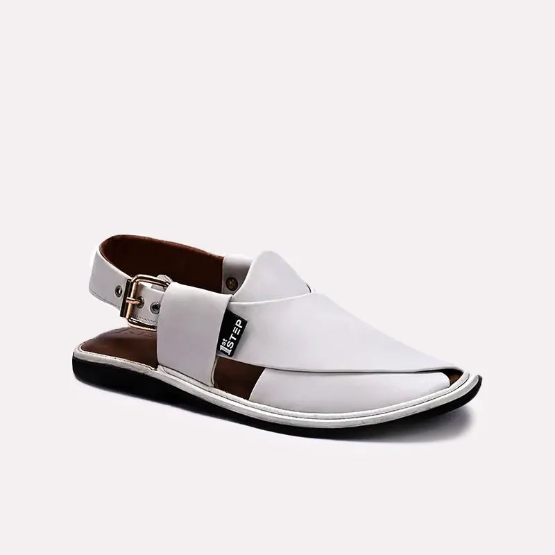 White Kaptan Peshawari Sandal 0140745