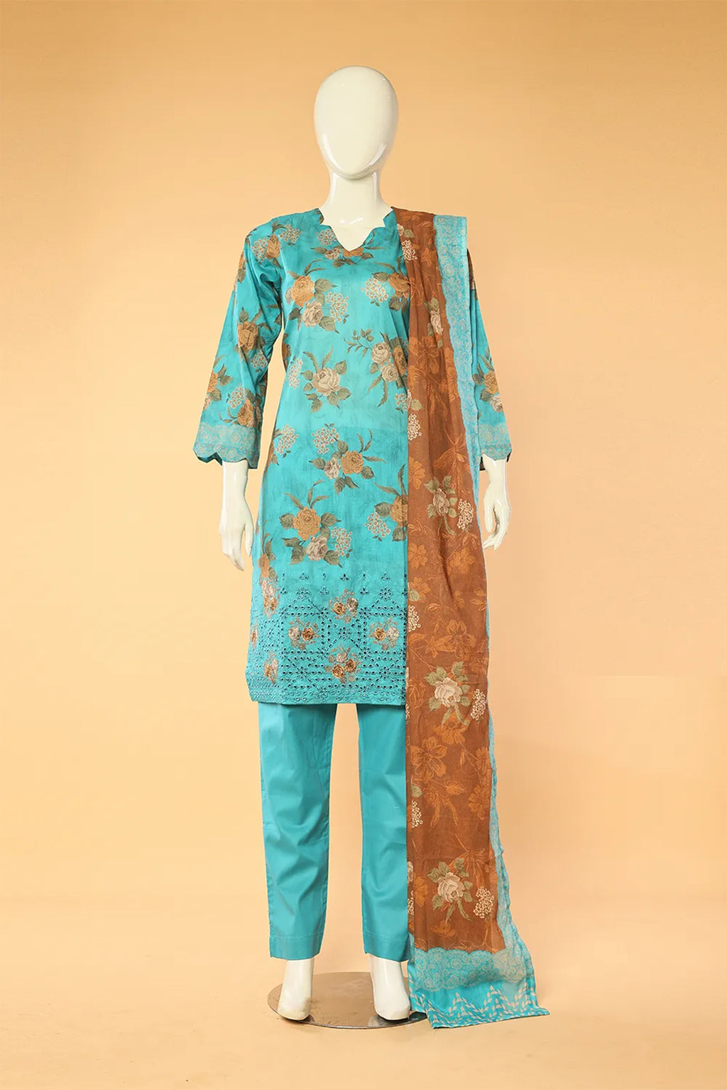 Vespera -3 Piece Stitched Lawn Suit 15D0095