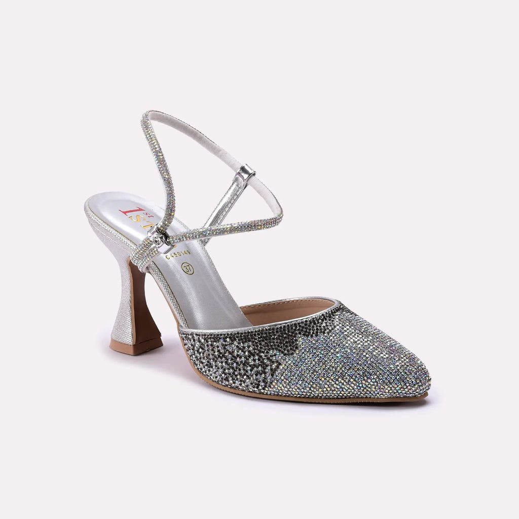 Bridal Court Shoes Silver 0450149