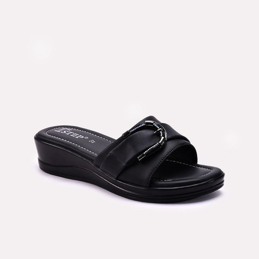 Black Womens Casual Slippers 0413182