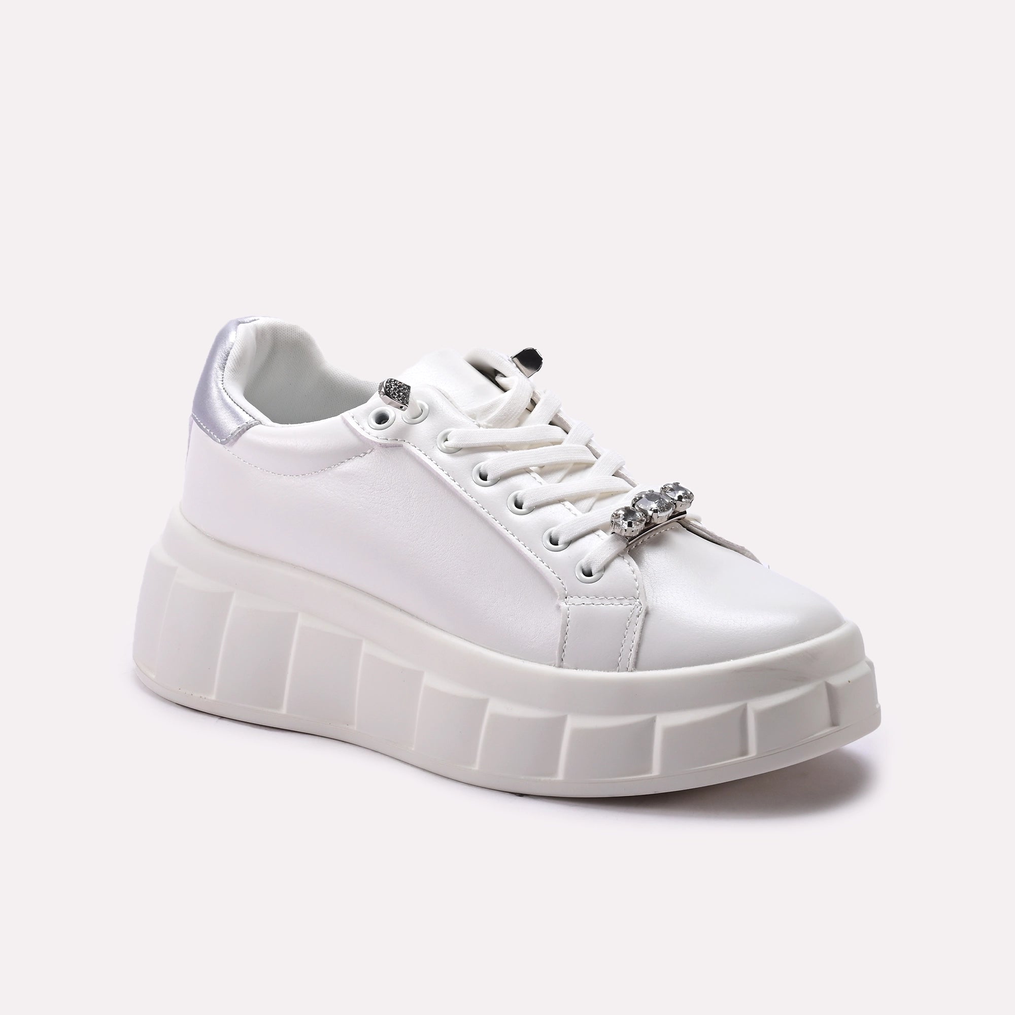 Women Sneaker Shoes Silver 0440935