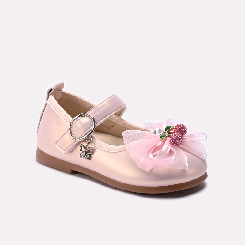 Girl Fancy Pumps Peach 0710708