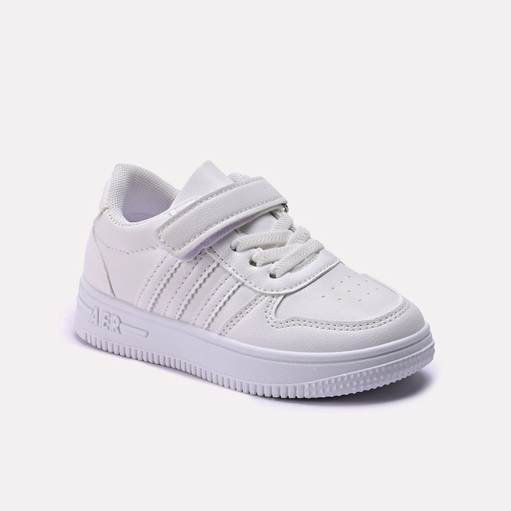 Baba School Shoes White 0650819