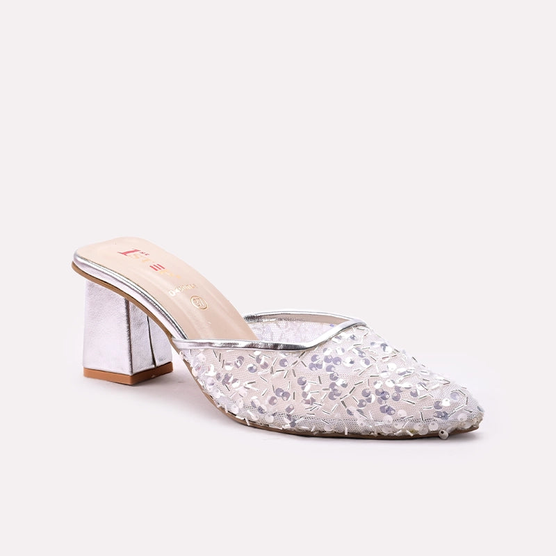 Fancy Court Shoes Silver 0450048