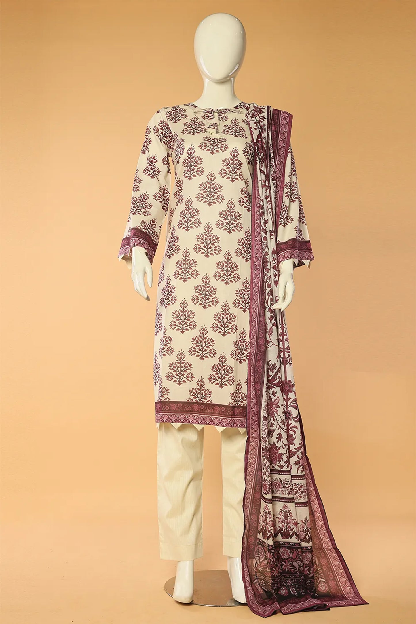 Arora Charm - 3 Piece Stitched Lawn Suit 15D0106