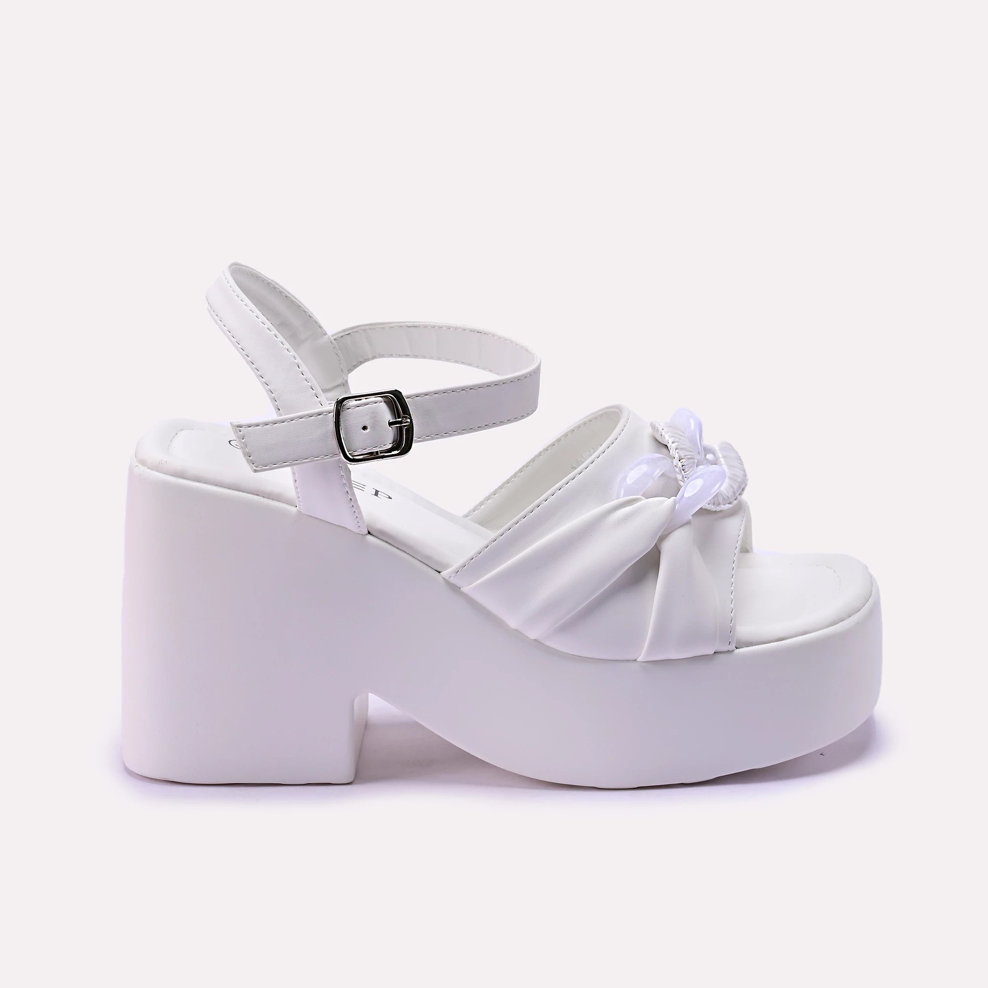 White Heel Casual Sandal 0421193