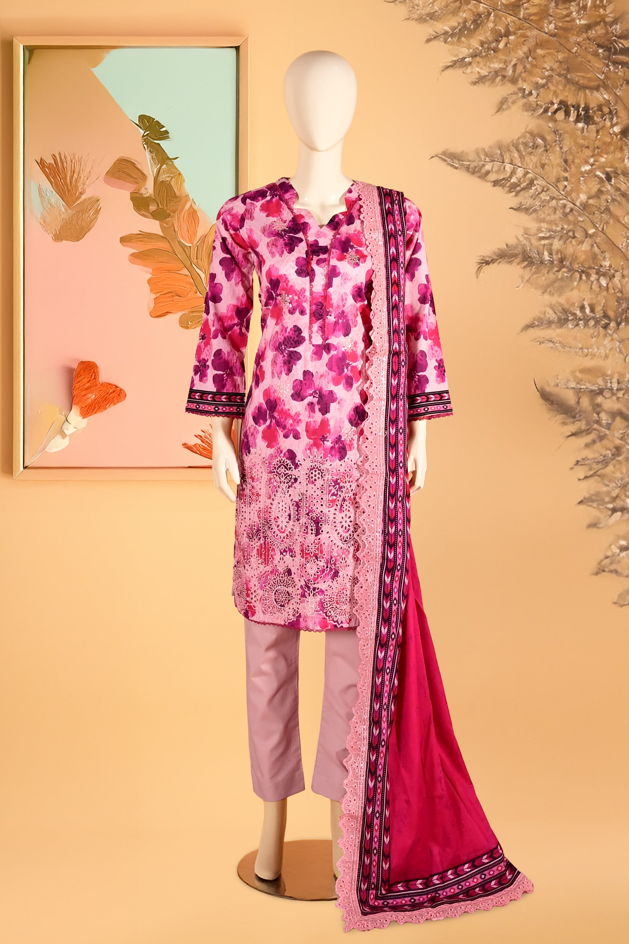 Rosamira – 3 Piece Stitched Lawn Suit 15R1146
