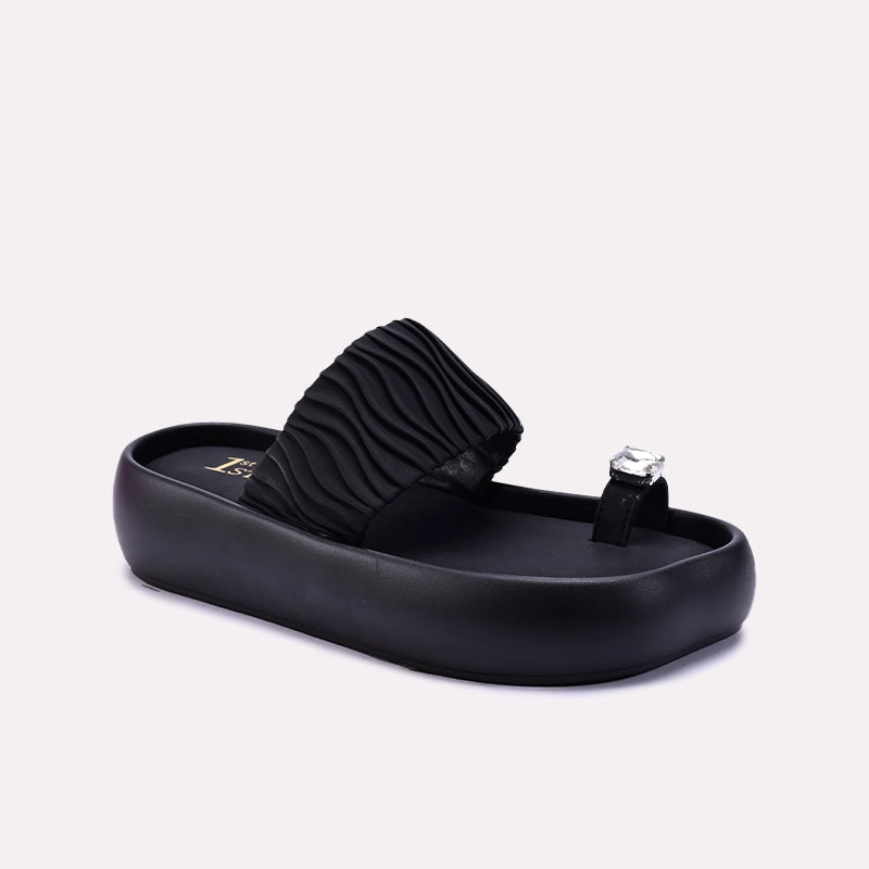 Black Platform Slippers 0413202