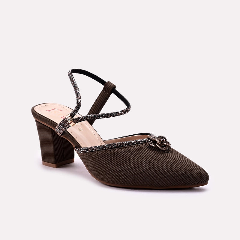 Fancy Court Shoes Brown 0450078