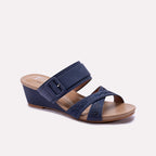 Blue Fancy Heel Slippers 0413226