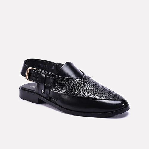 Black Textured Peshawari Kheri 0141107