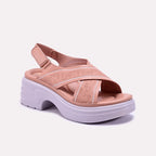 Peach Chunky Casual Sandals 0421384