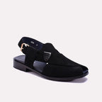 Black Velvet Peshawari Chappals 0141154