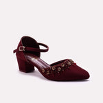Bridal Court Shoes Maroon 0450050