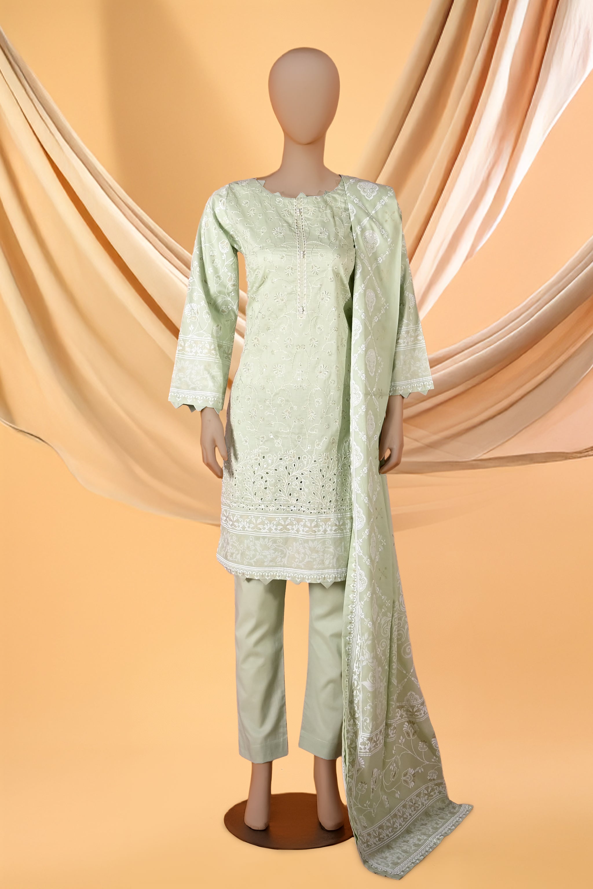 Verdelle – 3 Piece Lawn Stitched Suit 15D1061