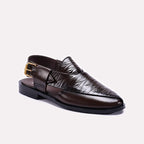 Brown Fancy Peshawari Sandals 0141113
