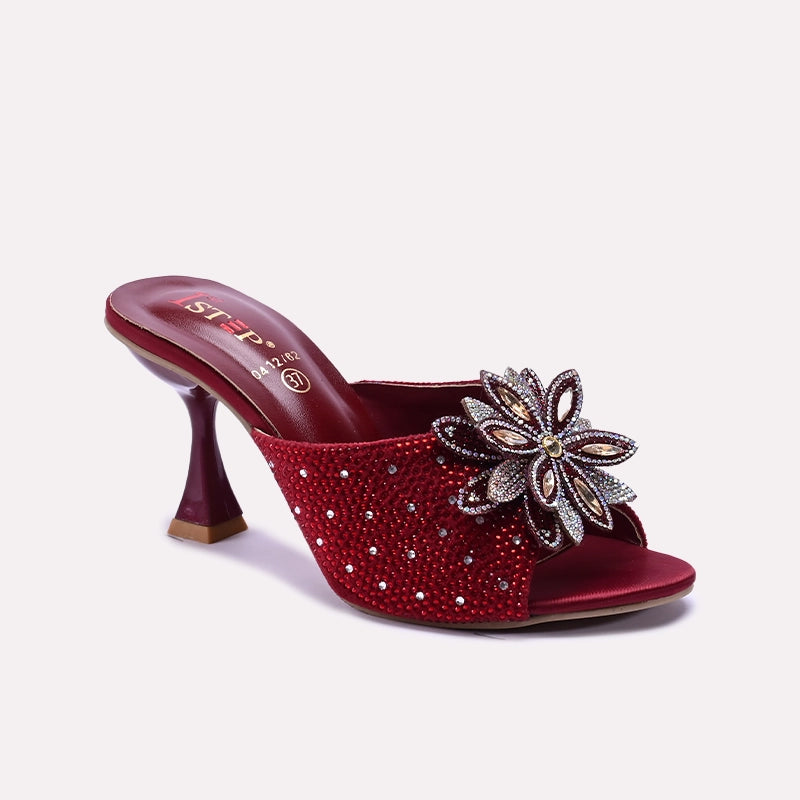 Maroon Bridal Slippers 0412762