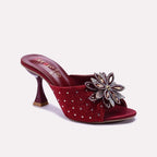 Maroon Bridal Slippers 0412762