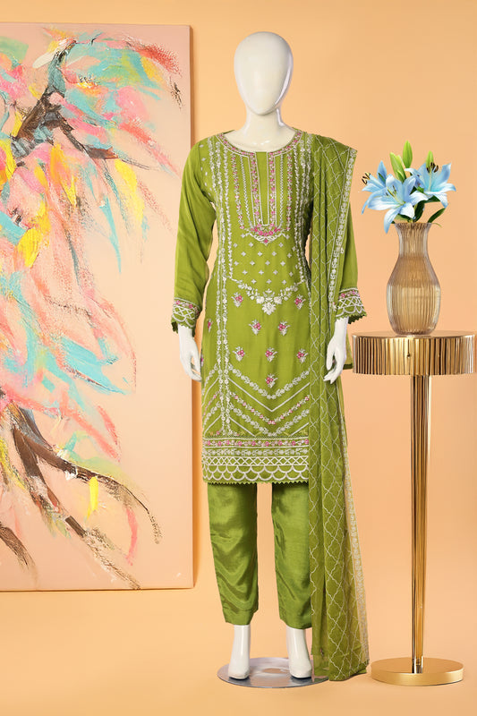 Roselit - 3 Piece Stitched Lawn Suit 15E1004