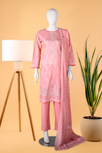 Blush Élan 3 Piece Stitched Cotton Suit 15D0117