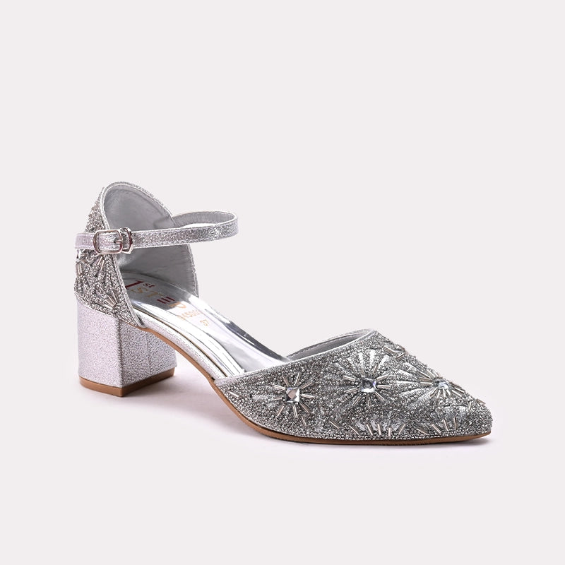 Bridal Court Shoes Silver 0450099