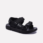 Black Velcro Strap Sandals 0141180