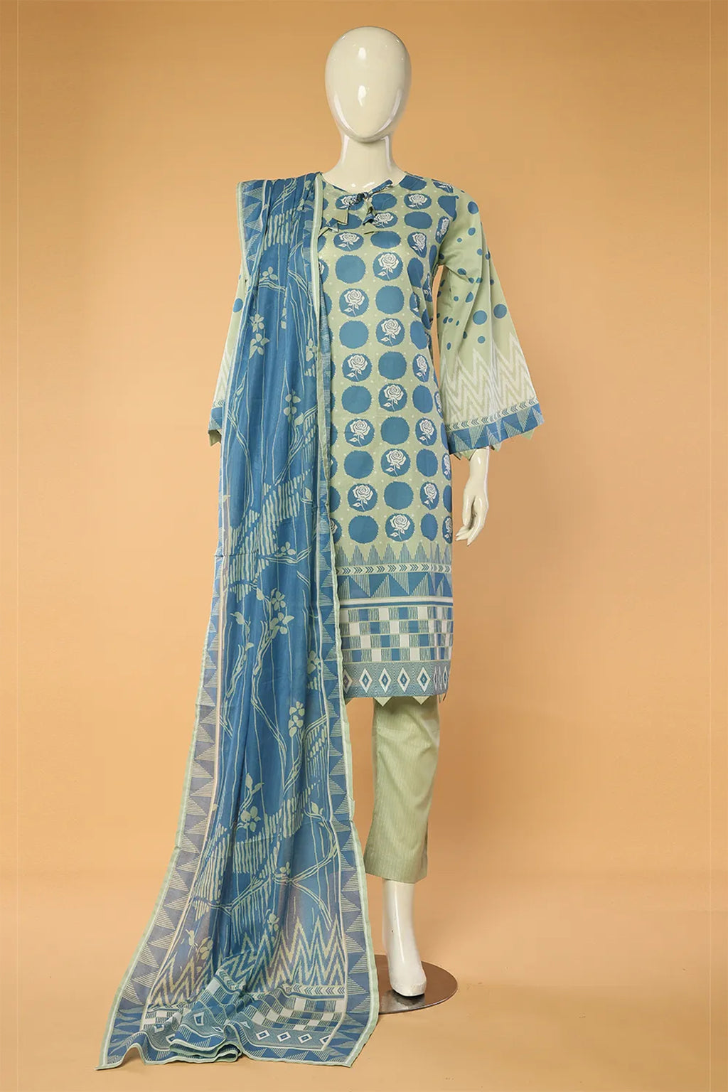 Barirah - 3 Piece Stitched Lawn Suit 15D0104