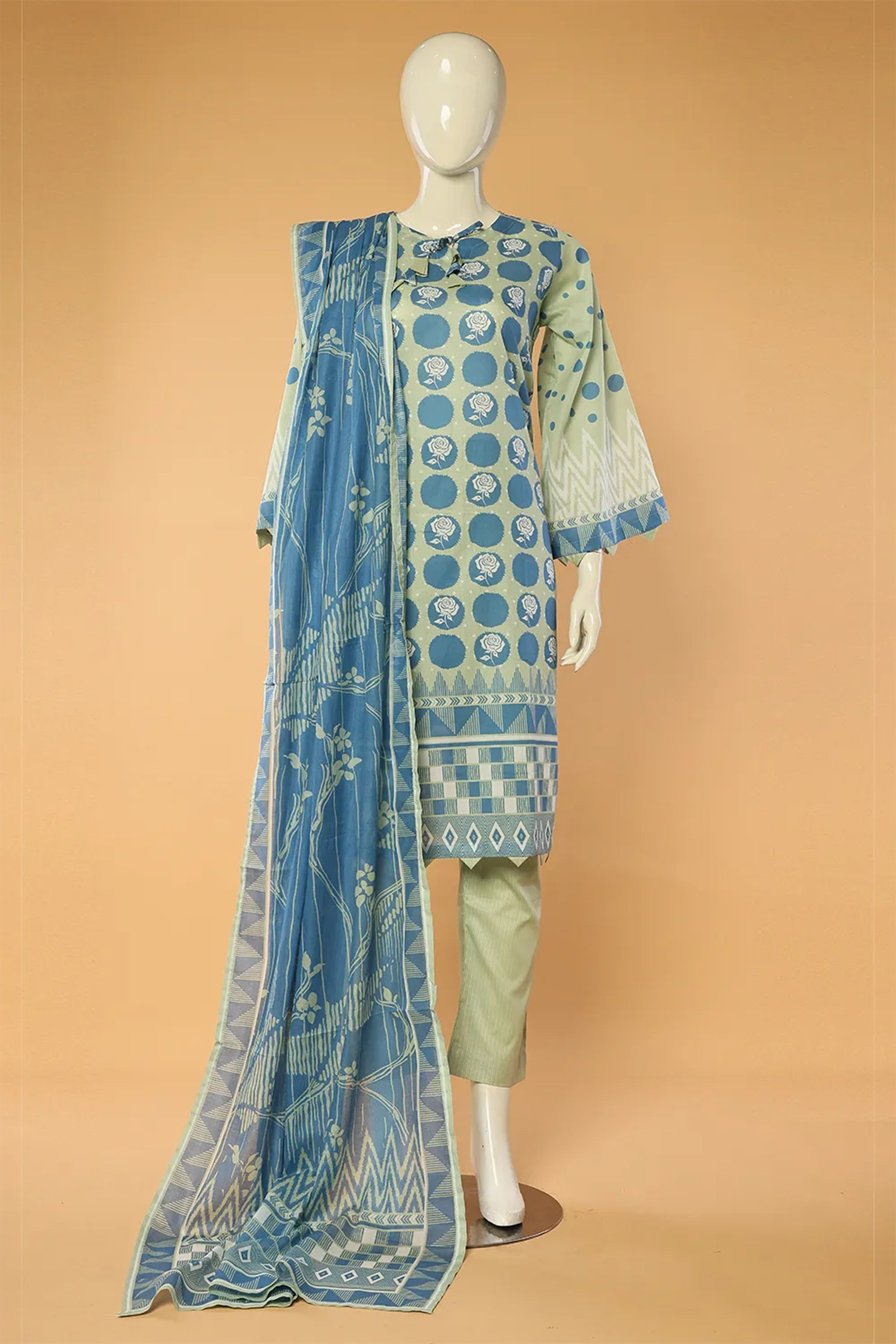 Barirah - 3 Piece Stitched Lawn Suit 15D0104