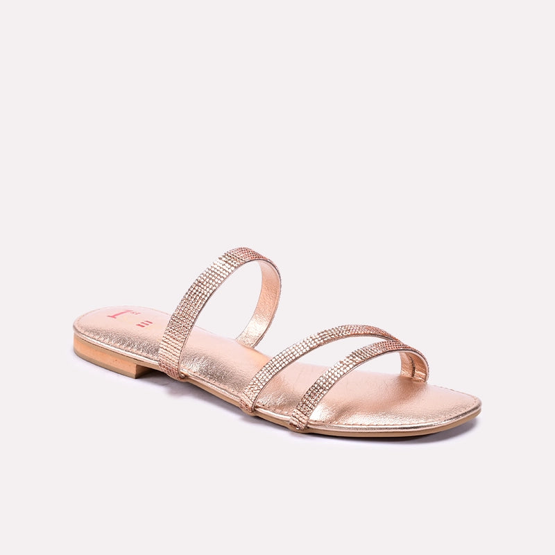 Peach Fancy Flat Slippers 0412789