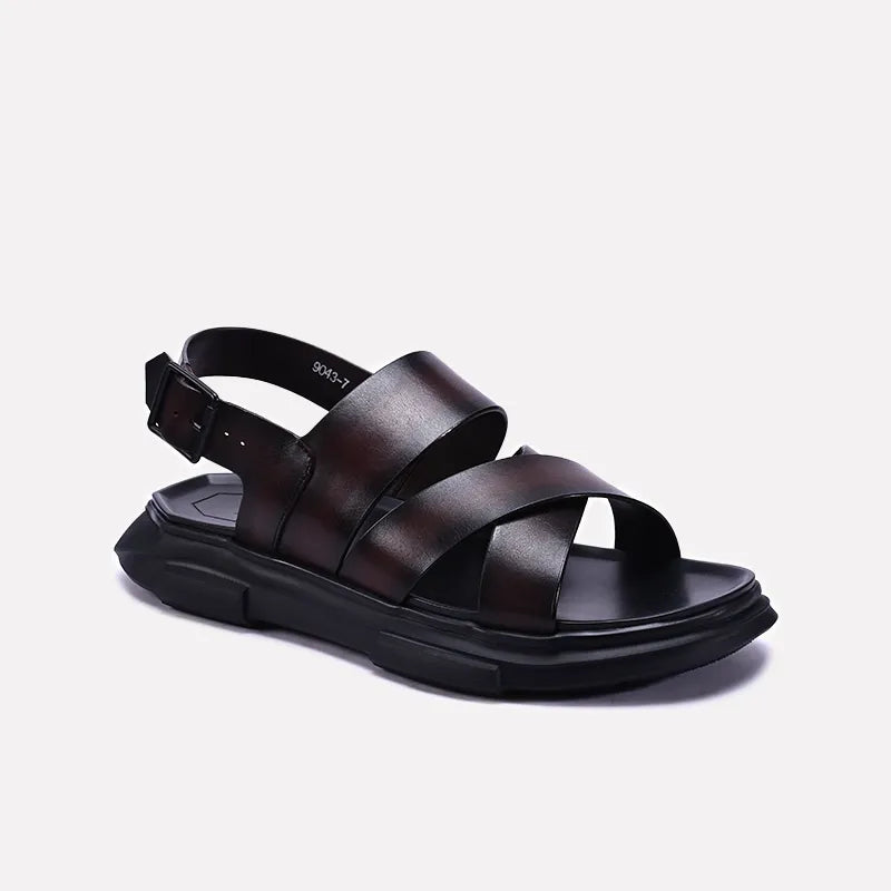 Brown Comfy Leather Sandals 0141167