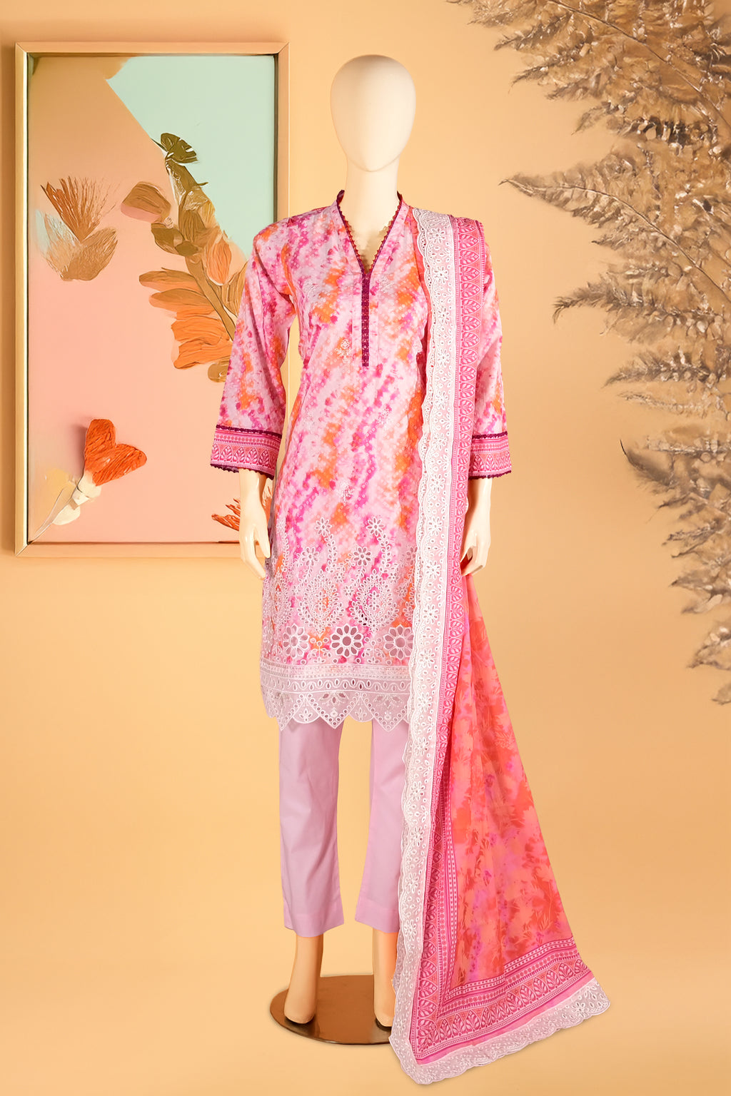 Marielle – 3 Piece Stitched Lawn Suit 15R1144