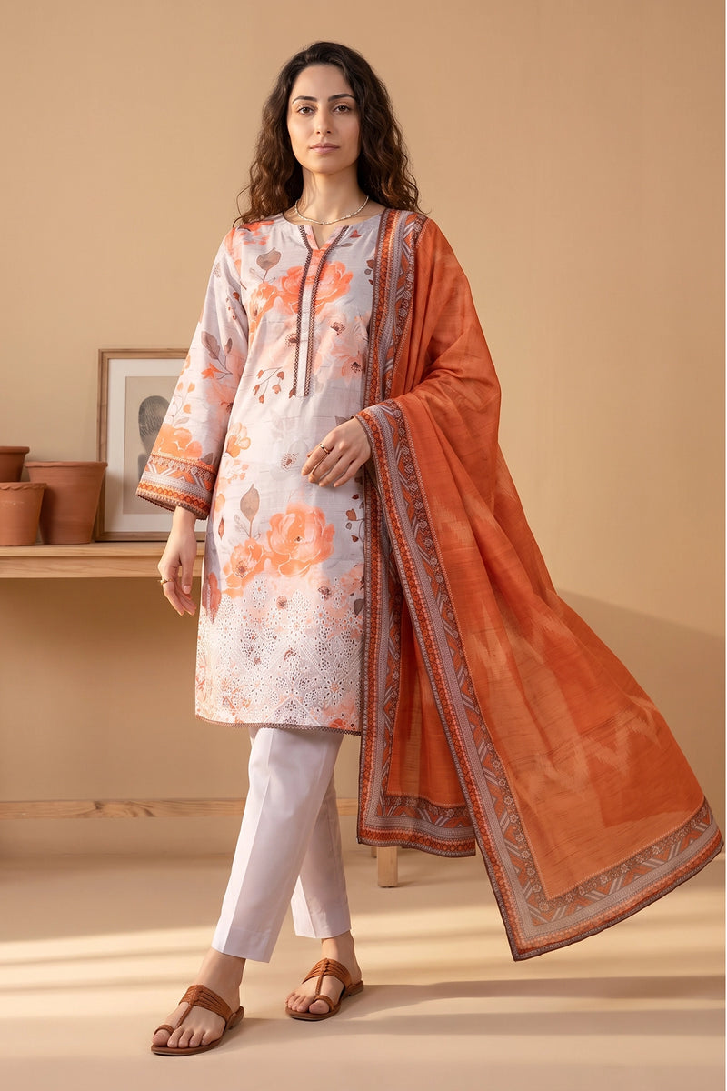 Zesty Bloom – 3 Piece Lawn Stitched Suit 15D0163