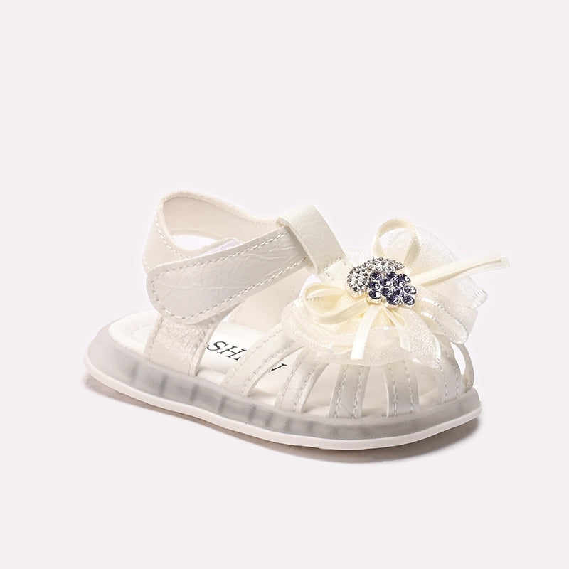 Girl Fancy Sandal White 0721395